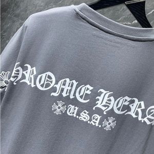 Brand New Chrome Heart Grey Logo T-Shirt